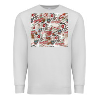 Dove Grey hot cocoa christmas cheer pattern Premium Sweatshirt - CowhideDigitalArt