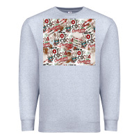 Heather Grey hot cocoa christmas cheer pattern Premium Sweatshirt - CowhideDigitalArt
