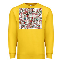Lemon hot cocoa christmas cheer pattern Premium Sweatshirt - CowhideDigitalArt