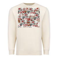 Sandshell hot cocoa christmas cheer pattern Premium Sweatshirt - CowhideDigitalArt