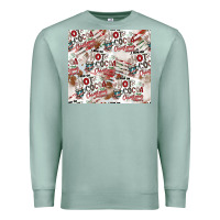 Seafoam hot cocoa christmas cheer pattern Premium Sweatshirt - CowhideDigitalArt