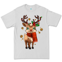 Dove Grey reindeer in christmas Premium Tee - MaliasSmallBusiness