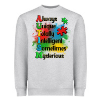 Heather Grey always unique autism Heavyweight Sweatshirt - OliviaCreatesArt