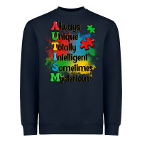 Navy always unique autism Heavyweight Sweatshirt - OliviaCreatesArt