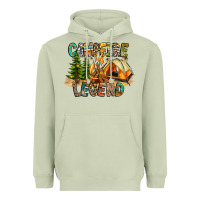 Matcha Campfire Legend Heavyweight Hoodie - CowhideDigitalArt