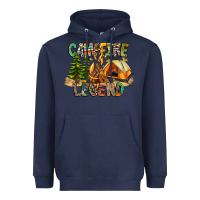 Navy Campfire Legend Heavyweight Hoodie - CowhideDigitalArt