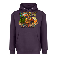 Plum Campfire Legend Heavyweight Hoodie - CowhideDigitalArt