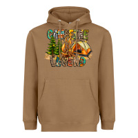 Toasted Coconut Campfire Legend Heavyweight Hoodie - CowhideDigitalArt