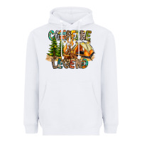 White Campfire Legend Heavyweight Hoodie - CowhideDigitalArt