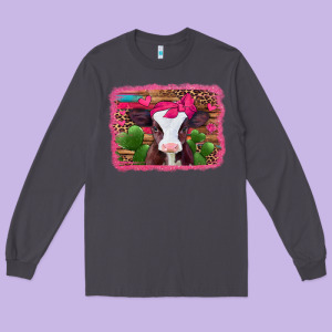Valentines Day Baby Calf Long Sleeve Tee Designed By Jasminsmagicworld