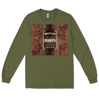 Army Green world's best grandpa Long Sleeve Tee - TumblerDesignByShophia