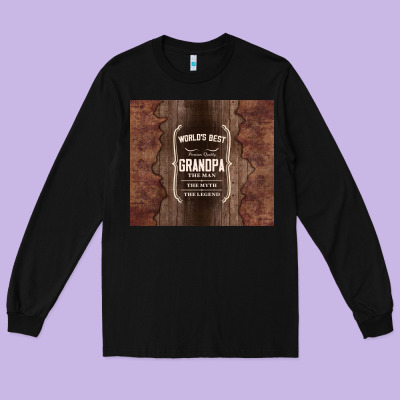 World's Best Grandpa Long Sleeve Tee Designed By Tumblerdesignbyshophia