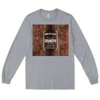 Heather Grey world's best grandpa Long Sleeve Tee - TumblerDesignByShophia