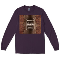 Plum world's best grandpa Long Sleeve Tee - TumblerDesignByShophia