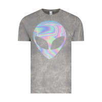 Cloud Rock Alien Head Colorful Laser Ufo Sighting Believe Area 51 Vintage Tee - trangStudio