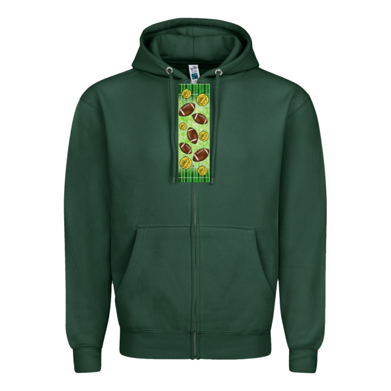 American Football With Lightning Bolt  Pen Wrap Zipper Hoodie by BundleAndBundleShop | Teevron
