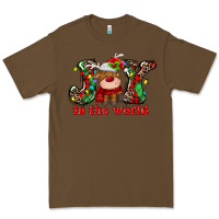 Cacao joy to the world christmas deer Premium Tee - MaliasSmallBusiness