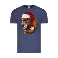 Christmas Glasses Heifer Vintage Tee | Teevron