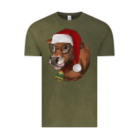 Vintage Olive christmas glasses heifer Vintage Tee - RanaPortraitStore