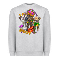 Heather Grey little cows and mardi gras party olivia Heavyweight Sweatshirt - OliviaCreatesArt
