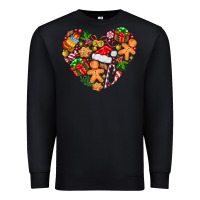 Black love Christmas  heart Premium Sweatshirt - CowhideDigitalArt