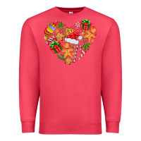 Cardinal love Christmas  heart Premium Sweatshirt - CowhideDigitalArt