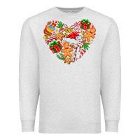 Oatmeal Heather love Christmas  heart Premium Sweatshirt - CowhideDigitalArt