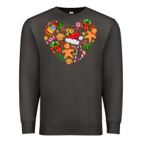Smoke love Christmas  heart Premium Sweatshirt - CowhideDigitalArt