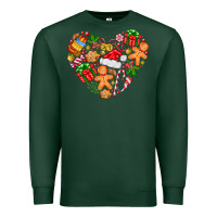 Sports Green love Christmas  heart Premium Sweatshirt - CowhideDigitalArt