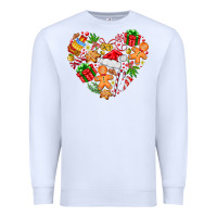 White love Christmas  heart Premium Sweatshirt - CowhideDigitalArt
