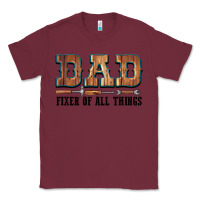 Burgundy Dad Fixer Of All Things Classic Tee - LillyAllenDesigns