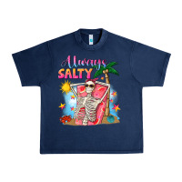 Navy Always salty Urban Heavy Tee - NancyCooperArtShop