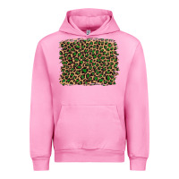 Fuchsia Pink leopard with green glitter Urban Hoodie - Artiststas