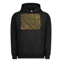 Pigment Black leopard with green glitter Urban Hoodie - Artiststas