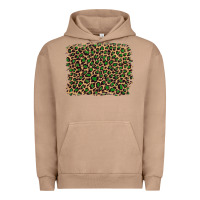 Pigment Burro leopard with green glitter Urban Hoodie - Artiststas