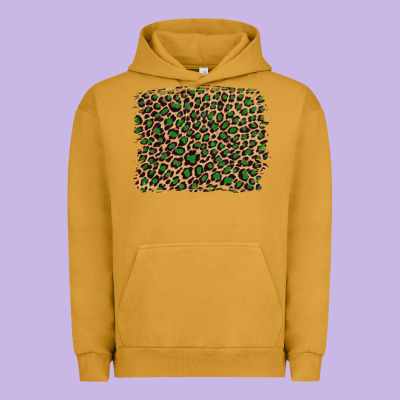 Leopard With Green Glitter Urban Hoodie Designed By Artiststas