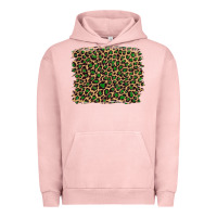 Pigment Salmon leopard with green glitter Urban Hoodie - Artiststas