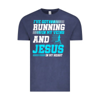 Vintage Denim Christian Runner Half Marathon Running Race Jesus Gift Vintage Tee - trangStudio