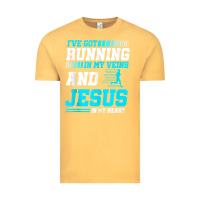 Christian Runner Half Marathon Running Race Jesus Gift Vintage Tee | Teevron