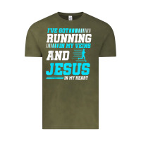 Vintage Olive Christian Runner Half Marathon Running Race Jesus Gift Vintage Tee - trangStudio