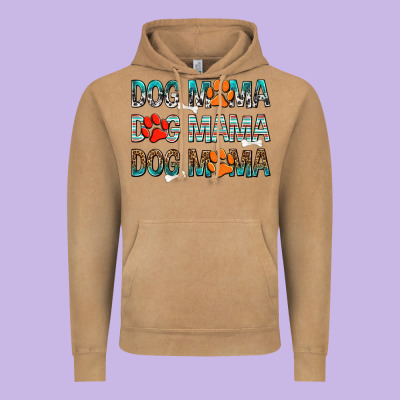 Dog Mama Vintage Hoodie Designed By Texasbilliewilder