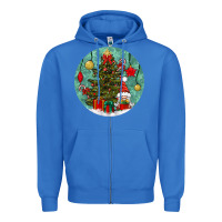 True Royal christmas tree and gnome Zipper Hoodie - BundleAndBundleShop
