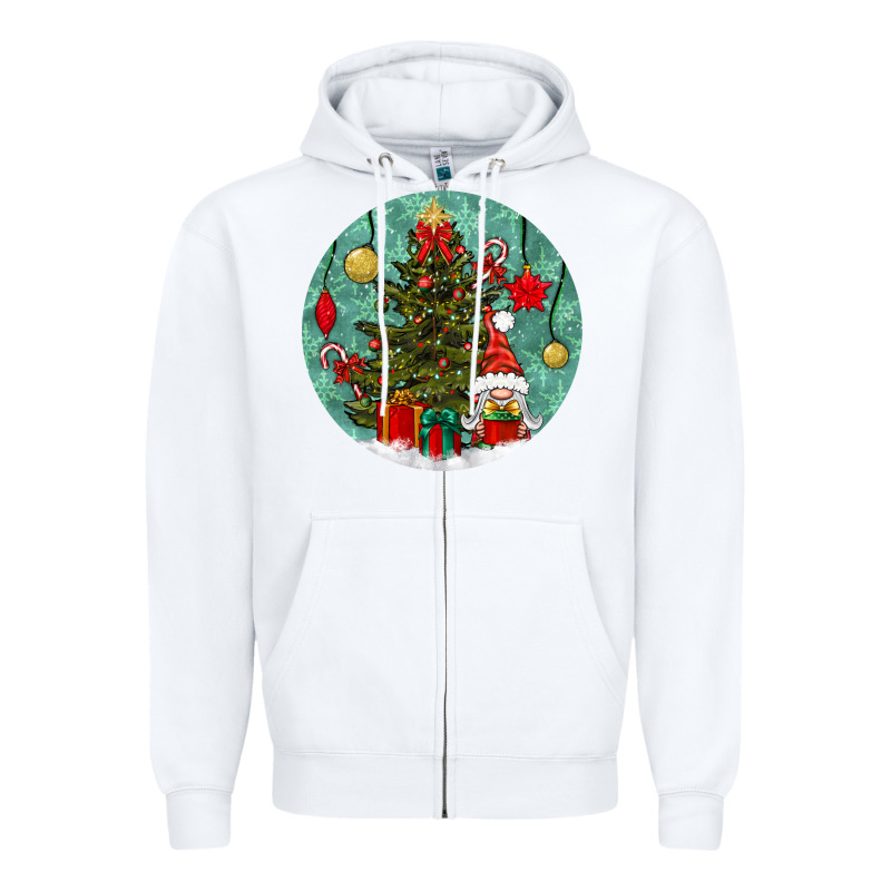Christmas Tree And Gnome Zipper Hoodie by BundleAndBundleShop | Teevron