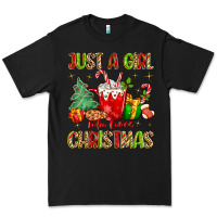 Black just a girl who loves christmas Premium Tee - MaliasSmallBusiness