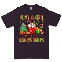 Plum just a girl who loves christmas Premium Tee - MaliasSmallBusiness