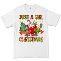 White just a girl who loves christmas Premium Tee - MaliasSmallBusiness