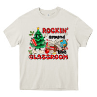Cream rockin around the classroom Heavy Core Tee - MaliasSmallBusiness