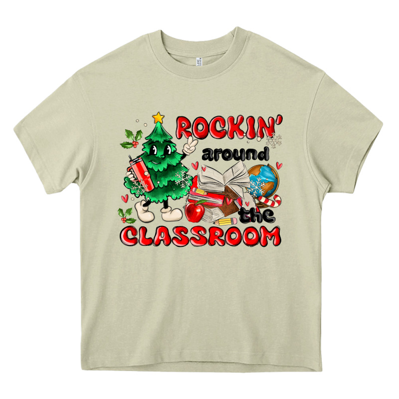 Rockin Around The Classroom Heavy Core Tee by MaliasSmallBusiness | Teevron