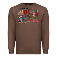 Chestnut I Run Hot Cocoa And Christmas Cheer Premium Sweatshirt - CowhideDigitalArt