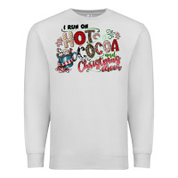Dove Grey I Run Hot Cocoa And Christmas Cheer Premium Sweatshirt - CowhideDigitalArt